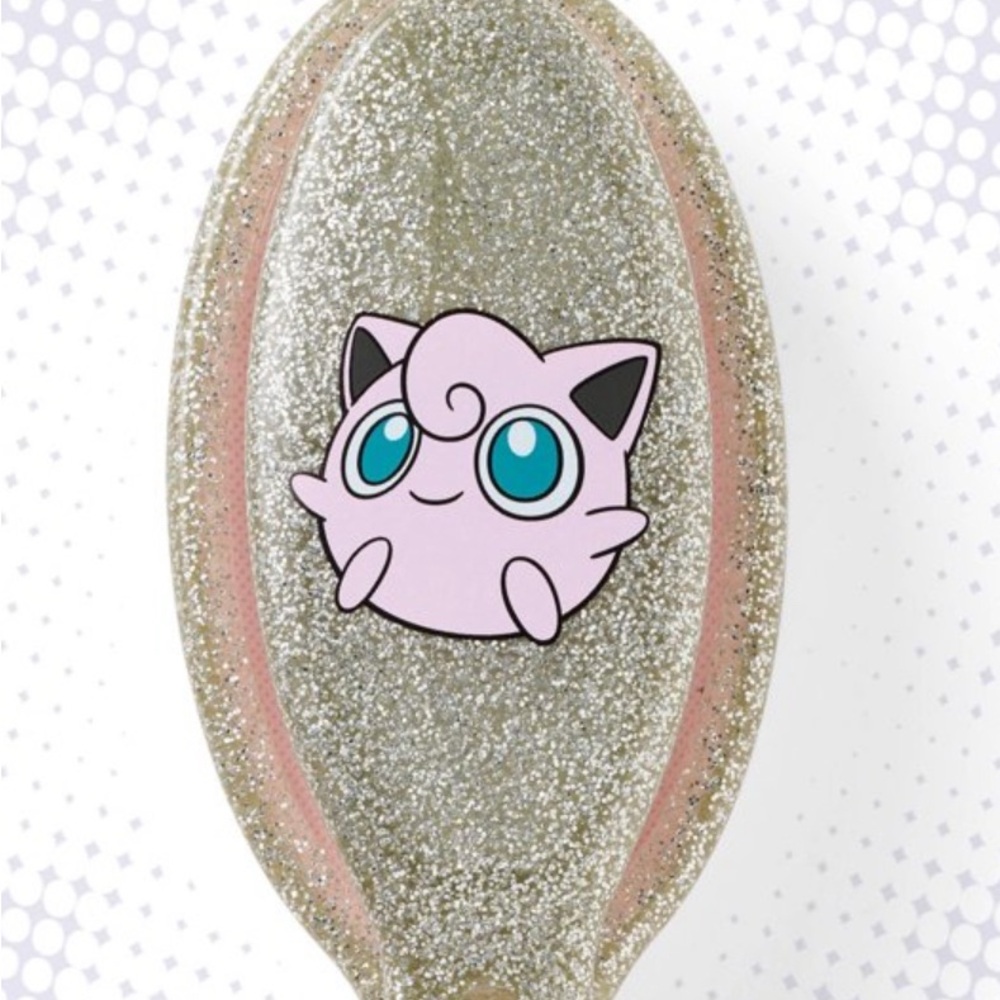 Glitter Pink Cat Grooming Brush with Cute Character Accent